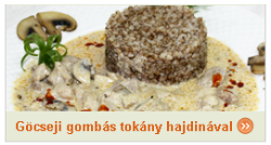 Göcseji gombás tokány hajdinával